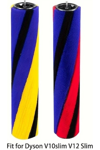 Honeybeeshop V10 Slim V12 Slim Kablosuz Süpürge Sarı Mavi Yedek Fırça Rulosu Toz Alma Aparatı