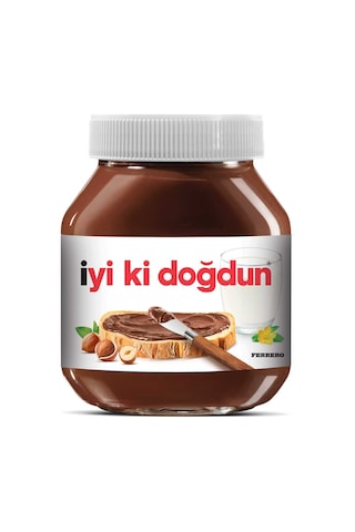 Kakaolu Fındık Kreması 750 G İyi Ki Doğdun Etiketli