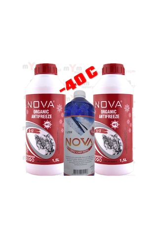 Nova -40 Derece Kırmızı Antifriz 2 X1.5Lt 3Litre Camsu