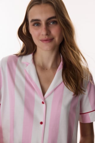 Penti Pembe Happy Mood Gömlek Pantolon Pijama Takımı Pembe
