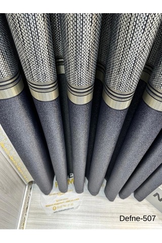 Nivemeshome Defne Lacivert Ft614166 V-507 1/3 Sık Pileli Fon Perde Apm Lacivert