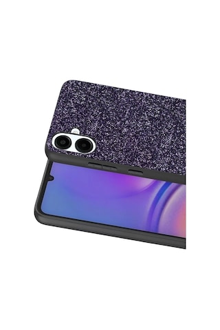 Onegif Samsung Uyumlu Galaxy A07 4g Bright Simli Kapak - Derin Mor