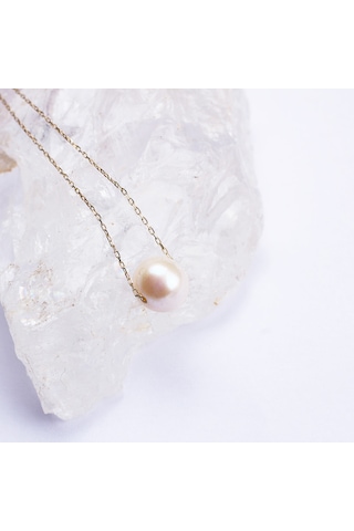 Glorria Glorria Altın Tek Inci Kolye