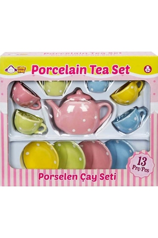 Porselen Çay Takımı 13 Parça Beyaz
