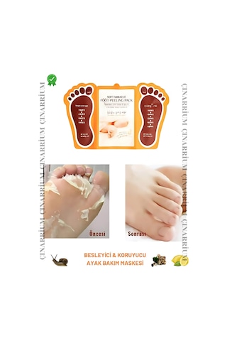 Ayak Peeling Maskesi 1 Li Soyulma Etkili, Ölü Deri Temizleyici Ve Pürüzsüzleştirici Bakım