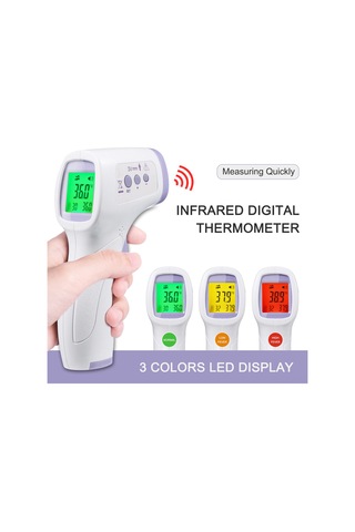 Xindoker R988 Entegre Lcd Ekranlı Dijital Isı Ölçer - Dokunmadan Kızak Sıcaklığı Ölçümü, Ses Ve Işık Alarmı, C/ F Değiştirilebilir, Pil Dahil Değil