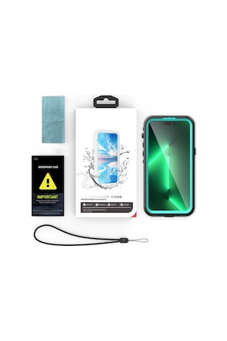 Apple Uyumlu iPhone 14 Pro Max Kılıf Case, 360 Derece Koruyucu 2metre Su Geçirmez Kapak Waterproof Cover
