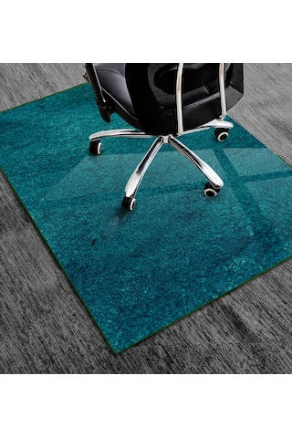 Cam Sandalye Matı Zümrüt Yeşili Doku 100cm X 120cm