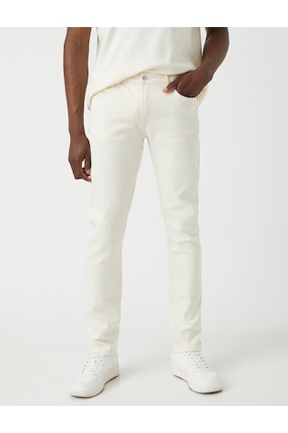 Koton Skinny Fit Kot Pantolon - Michael Jean Ekru 2spm40001bd Ekru