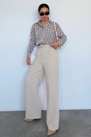 Madmext Taş Rengi Yüksek Bel Kadın Palazzo Pantolon Mg2506 Taş Rengi