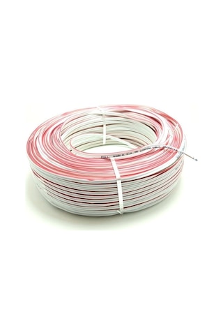 50 Metre Ses Hoparlör Elektrik Tesisat Kablosu 2 X 0,75 Mm Yassı Kablo 1