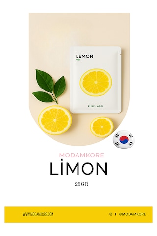 Modamkore Limonlu Kore Yüz Maskesi C Vitamini Aydınlatıcı
