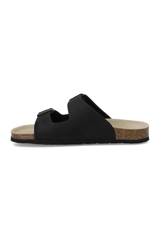 Lumberjack Jolıe Nu 4fx Hakiki Deri Siyah Comfort Casual Anatomik Terlik 001