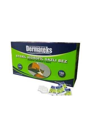 Dermateks Steril Hidrofil Gazlı Sargı Bez 30 x 80 CM 150 Adet