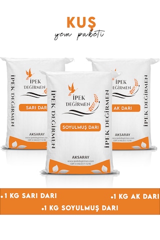 İpek Değirmen 3 Kg Premium Darı Paketi Sarı Ak Darı Soyulmuş Darı