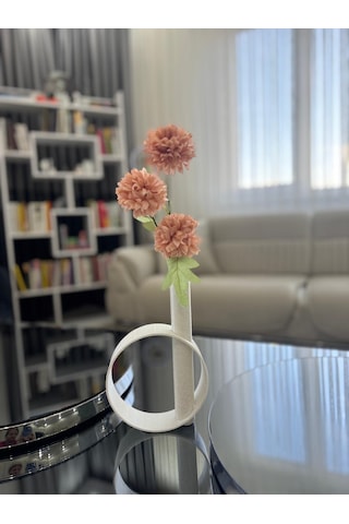 Modern Dekoratif Vazolu Biblo Minimalist Tasarım Masa & Salon Aksesuarı Mermer