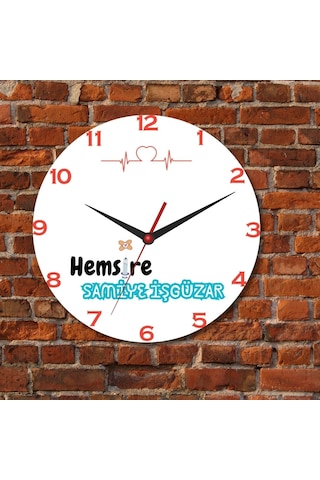 Annelere Özel Tasarımlı Duvar Cam Saati Beyaz