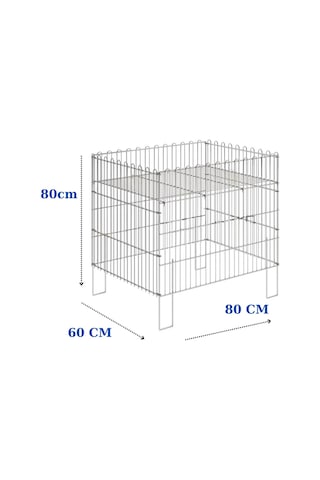 Katlanır 60x80x80 Cm Tel Sepet Havuz Sepet Market Sepeti