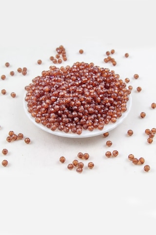 Kahve Bordo 6 Mm Dünya Akrilik Boncuk Aksesuar 25 Gram