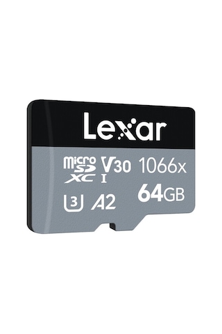 Lexar Professional 1066X LMS1066064G-BNANG 64 GB MicroSDXC UHS-I V30 U3 Hafıza Kartı + Adaptör
