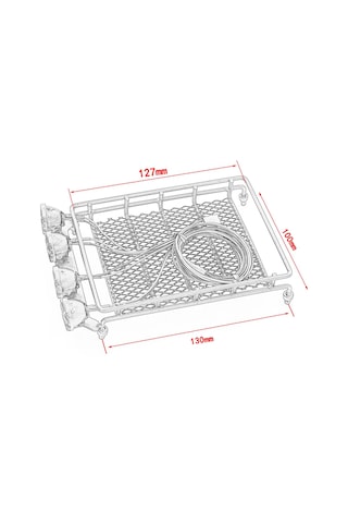 Jeehugo Jeep Ampul Kapağı Tipi Led Işıklı Metal Çatı Bagaj Rafı - 1/10 1/12 1/14 Scx10 Cc01 Mn D90 D91 D99 Uyumlu Bjm051-b B1
