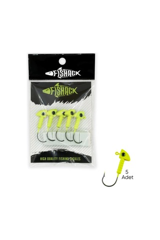 Kurşunlu Jighead Zoka - 7g - Fishack - Açık Yeşil Xha06 - 5 Adet