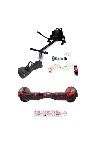 Citymate Elektrikli Kaykay Hoverboard Akıllı Denge 6.5 Inch + Hoverkart + Çanta Extrem Paket D15