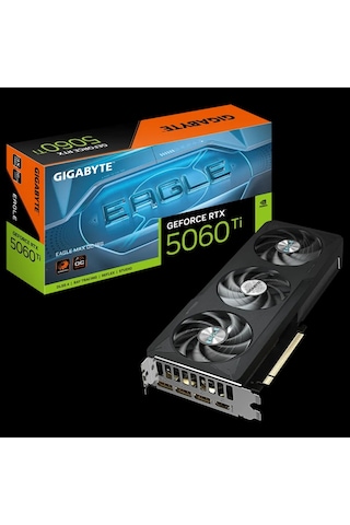 Gıgabyte Gv-n506teaglemax Oc-16gd, Rtx5060tı, Eagle Max Oc, 16gb, Gddr7, 128bıt, 3 Fanlı, 1xhdmı, 3x