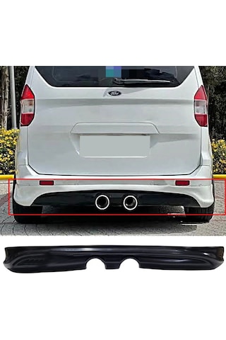 Ford Tourneo Courier R32 Arka Ek Plastik Siyah Difüzör Arka-bodykit-ek-karlık