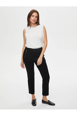 Faik Sönmez Slim Fit Vücut Şekillendiren Kadın Pantolon B00046-1 Siyah