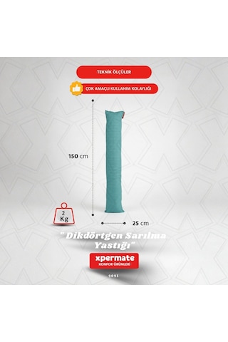 Xpermate Sarılma Yastığı, Bacak Arası Yastığı Dikdörtgen Açıkmavi