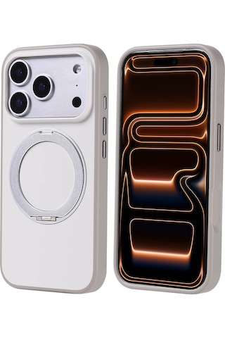 Subutu Apple Uyumlu iPhone 17 Pro Kılıf M-safe Şarj Özellikli Standlı Sbt Proton Silikon Kapak - Gri Gri