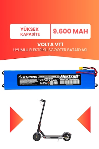 Volta Vt1 Batarya Yüksek Kapsite 36v 9.600 Mah