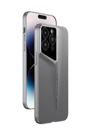 Zore Apple Uyumlu iPhone 15 Pro Kılıf Ultra İnce Kamera Korumalı Sert Rubber Msra Procase Kapak-titanyum-gri Titanyum-gri