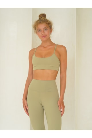 Mai Studios Co. Fold Kaplı Spor Soft Haki Crop Haki