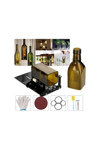 Paslanmaz Çelik Cam Şişe Kesme Düzeneği Aksesuarlar Dahil 001