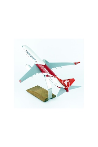 Thy005 1/100 Ölçek, Thy Nurnberg Logolu B737-800 Yolcu Uçağı, Sergilemeye Hazır Ahşap Standlı Model-56259