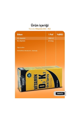 Nondo Vitamin D3k2 Oral Sprey 20ml