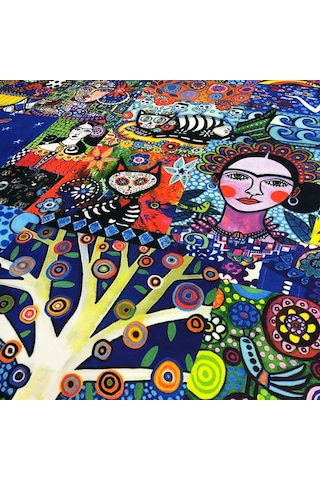 Döşemelik Kumaş Dijital Baskı Frida Kahlo Desen