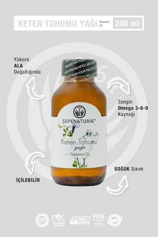 Sepe Natural Keten Tohumu Yağı 200 ML