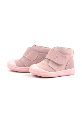 Stella Butik Hakiki Deri Cırtlı Bebek Bot Pembe
