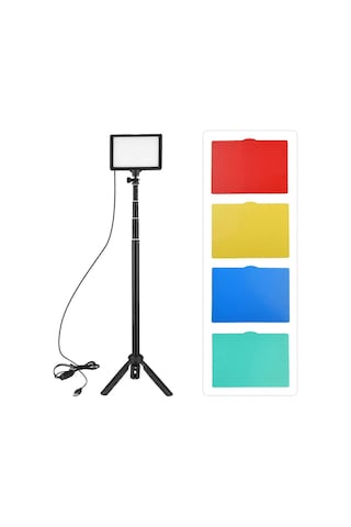 Usb Led Video Işık Kiti Fotoğrafçılık Aydınlatma 3200k-5600k 120 Adet Boncuk 14 Seviyeli Kısılabilir 148cm/58in Ayarlanabilir Yükseklikli Tripod Standı 5 Adet Beyaz/kırmızı Çok Renkli