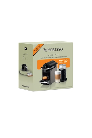 Nespresso Pixie Titan Ve Aeroccino 3 Espresso Makinesi