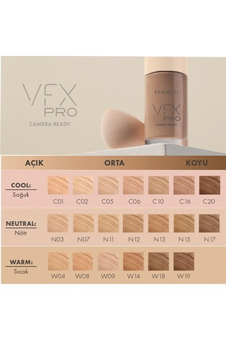 Farmasi Vfx Pro Camera Ready Fondöten C02 30 ML