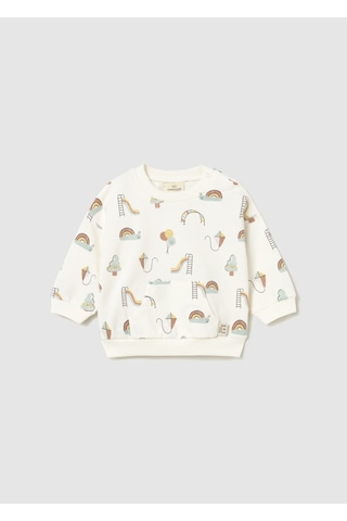 Mayoral Yenidoğan Bebek Sweatshirt Krem
