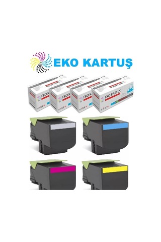 Lexmark Cx310/ Cx410 / Cx510 -80c8sy0 Sarı Uyumlu, Toner