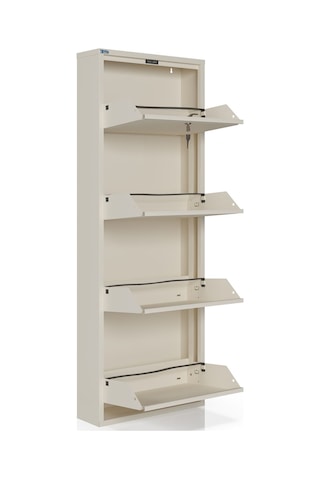 Ceha Kilitli 4'lü Metal Ayakkabılık Krem - K.AYK-4 /AB1013/KL Krem