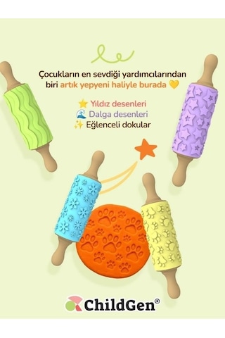 Mini Dalga Desenli Merdane - Yeşil