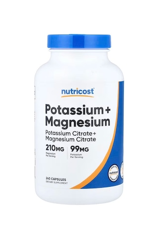 Nutricost Potassium Citrate + Magnesium Citrate 240 Capsules