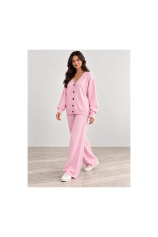Velora Grup Triko 2'li Takım Oversize Pembe - 938221605 Pembe